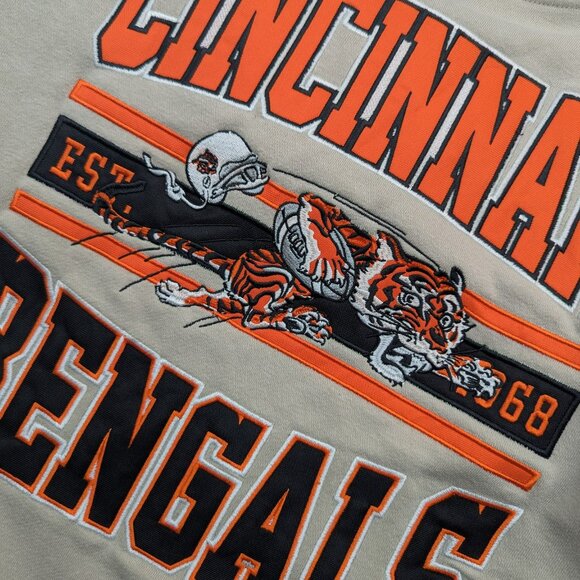 RARE Vintage Cincinnati Bengals Crewneck Sweatshirt Beige Size M - Picture 14 of 15